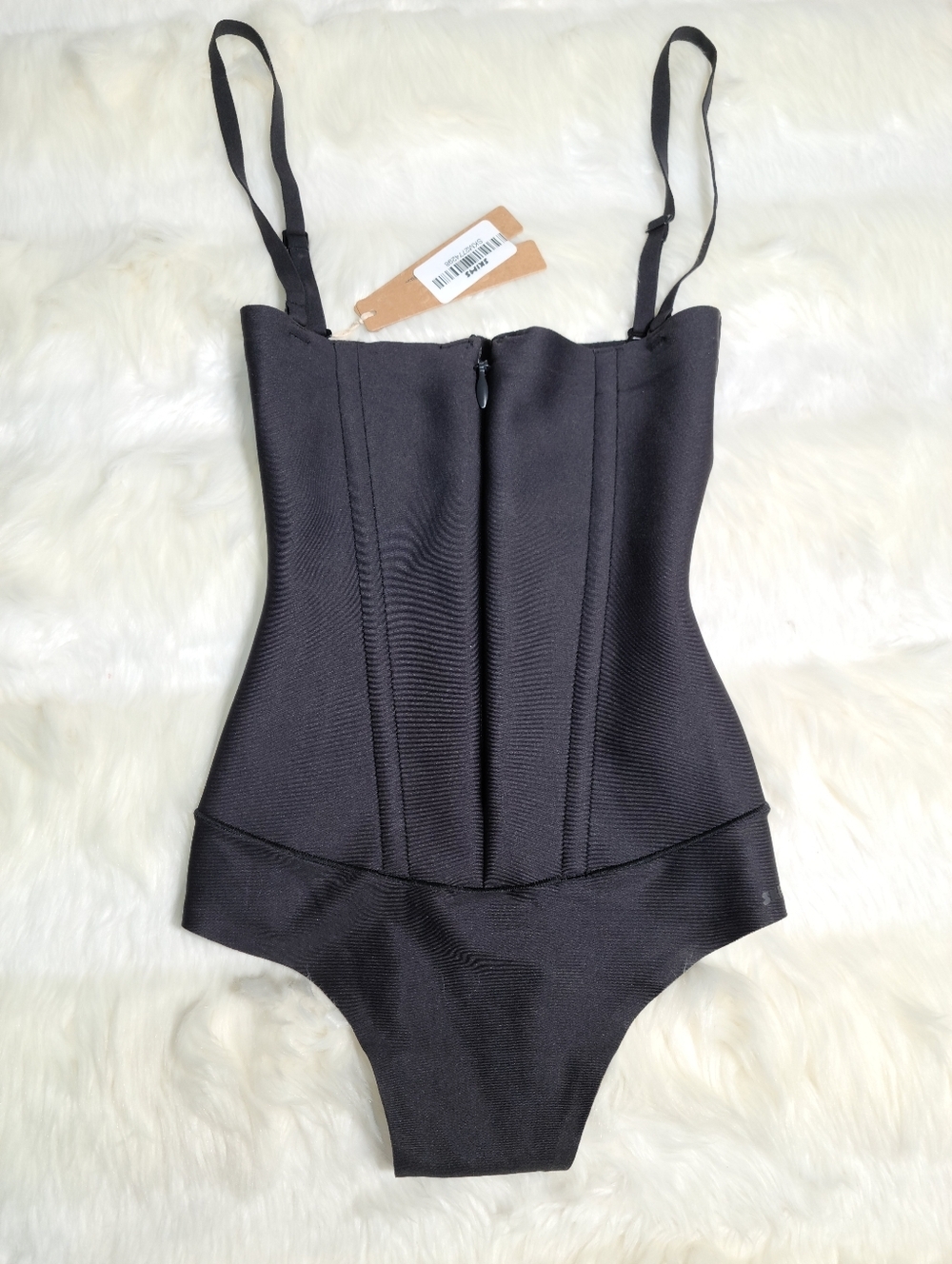 SKIMS Body Core Sculpt Waist Cincher Thong Bodysuit Black Onyx Small NEW